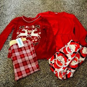 Girls 4T Matching Christmas Long sleeve sets